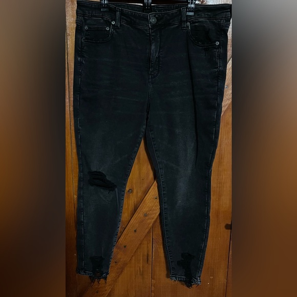 American Eagle Outfitters Denim - American Eagle Black Jeggings sz 20 cozy next level stretch distressed